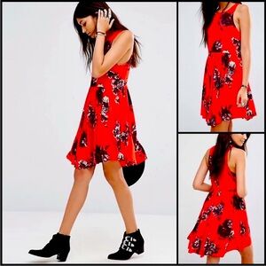 Free People ~ Flutterby dress in color Cherry combo 🍒